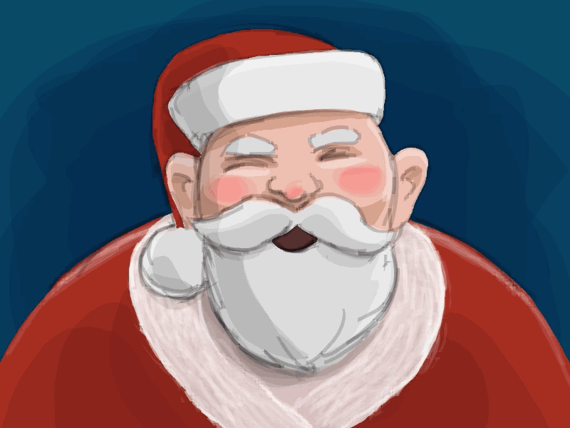 Santa Ho Ho Ho in color 2.5d animation blender