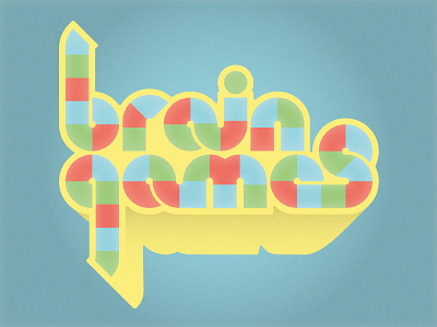Brain Games board game games handmade font kids logo