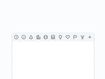 Emoji Category Icons activity atlassian drink emoji face flag food icon object recent symbol travel