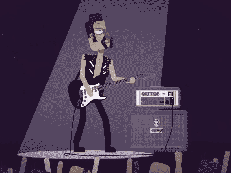 Punk Guitar after effects animation 2d animation 3d autodesk maya joysticks motion rig rubberhose sliders