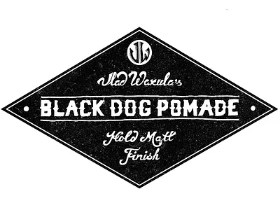 Black Dog Pomade Label black dog label lettering pomade