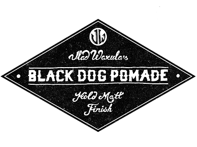 Black Dog Pomade Label black dog label lettering pomade