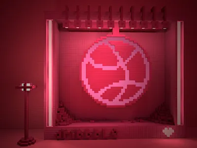 Hello Dribbble！ magicavoxel