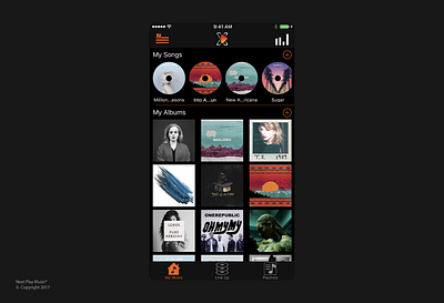 Mobile App UI Design app apple iphone music music app