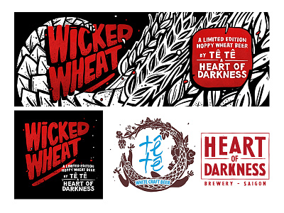 WICKED WHEAT beer branding craftbeer design illustration logo vietnam