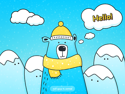 Comic Sans Challenge / UI Challenge — Week 08 bear blue challenge comic illustration sans ui weekly