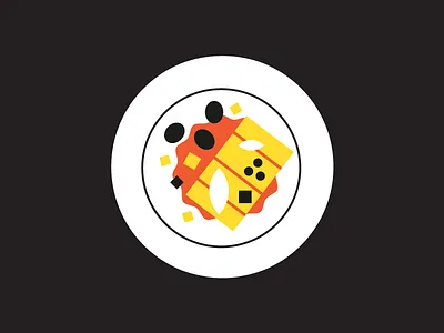 Minimal dinner cook dinner fish food icon infographic lunch olive plate