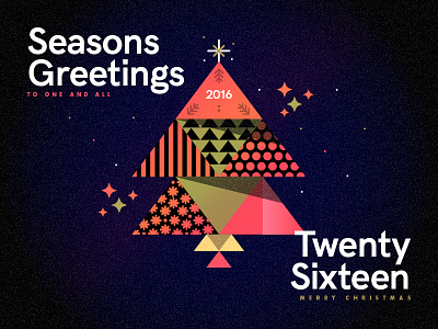 Seasons Greetings - Twenty Sixteen christmas gold line pattern stroke thankyou type vector xmas