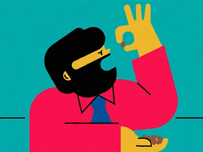 Last project before Christmas ✓ beard editorial food guy illustration newyear raisins