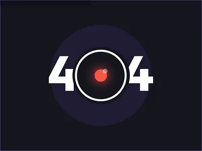 404 Error - HAL 9000 404 circle dark design error hal odyssey red robot spacy ui web