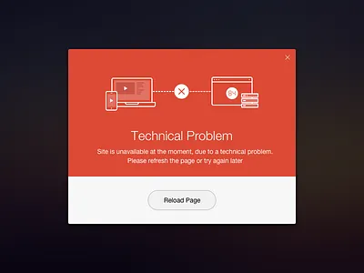 Disconnect Modal Popup alert disconnect error modal popup