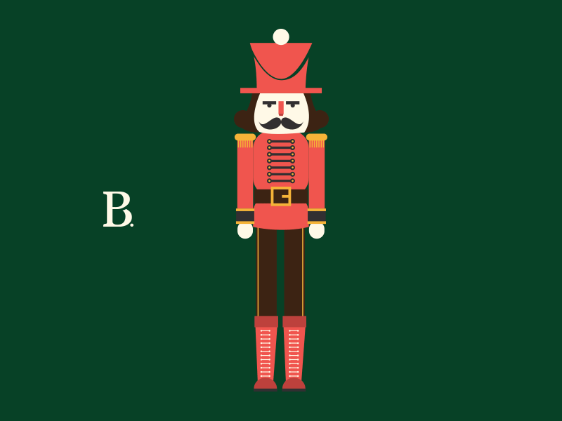 Black Christmas Animation animation christmas gif graphicdesign holiday newyear nutcracker