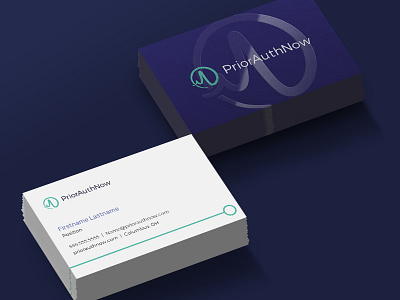 PriorAuthNow Business Cards branding business card columbus mockup spot gloss startups stationery