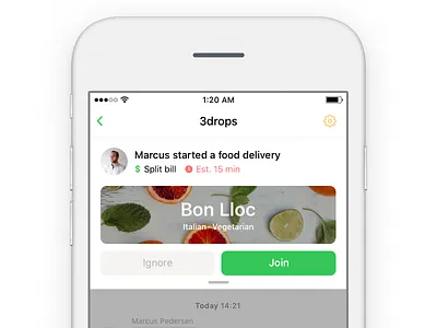 Food Delivery ios iphone ui