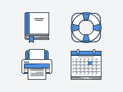 Heroicons bookmark calendar icon set icons lines print save vector
