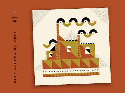 Best Albums of 2016 - 11 | Childish Gambino album covers countdown illustration shapes triangle