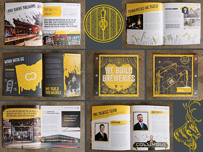 Compton Construction // BrewDog Pitch Book beer book brewdog brewery brews brochure columbus construction illustration pitch book punk