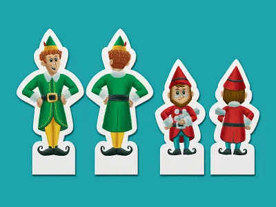 Buddy's Game Pieces board game buddy children christmas elf illustration kids north pole
