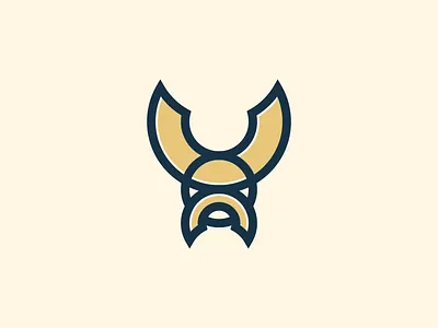 Viking logo concept circle icon logo viking