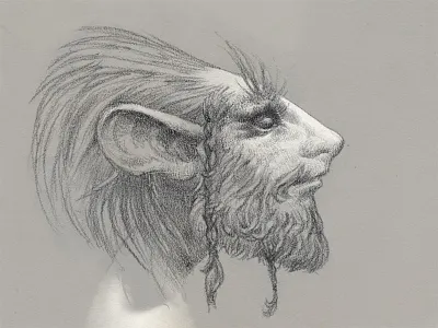 Simon drawing faun pencil