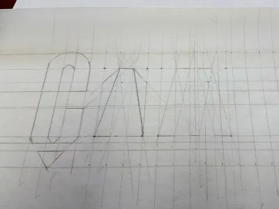 Rebrand WIP c grid logo pencil redesign sketch wip