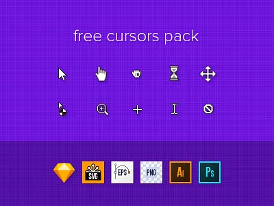 Free Cursors Pack crosshair cursors default free hand loading move pack pointer set wait zoom