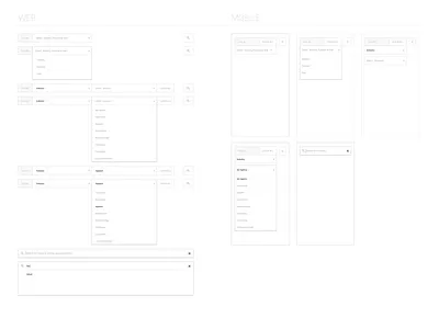 Filtering Specs interaction ux design