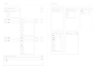 Filtering Specs interaction ux design