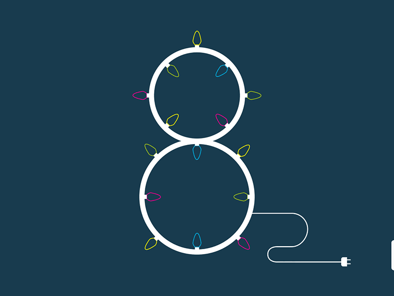 Holiday 8 Animation 8 animation christmas cord holiday illustration lights plug