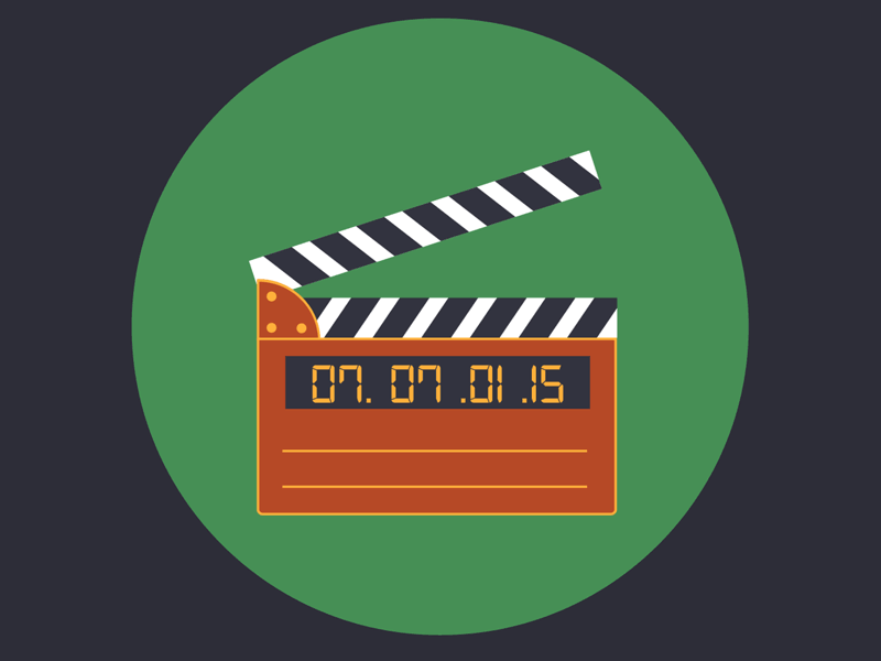 Clapperboard animation clapperboard film