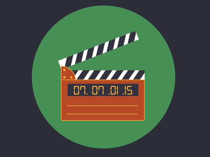 Clapperboard animation clapperboard film