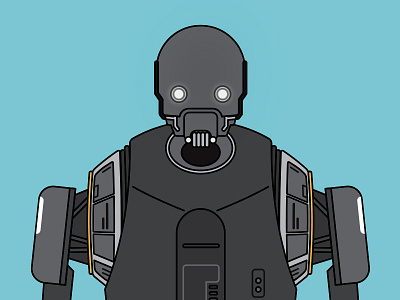 K2SO droid illustration k2so rogue one star wars vector