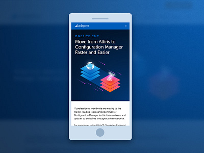 Product Web Page altiris css development html illustration migration mobile product sccm ui ux web design