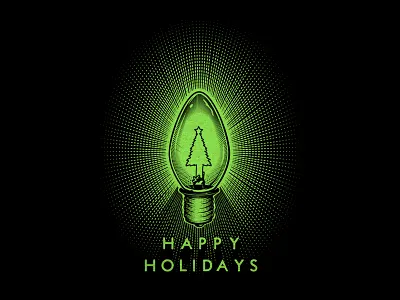 Happy Holidays! bulb christmas holidays illustration tree
