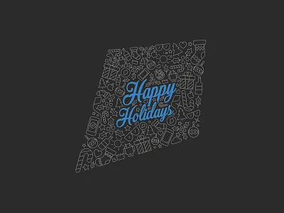 DAY 53: Happy Holidays! 100days 100daysofillustration christmas day 53 holiday illustration paperkite pk seasons greetings thanks work xmas