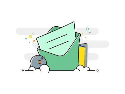 Contact Banner Illustration banner contact design illustration mail startup tech vector web