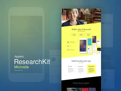 Microsite Landing Page apples design fahaddesigns fd landing microsite parallax researchkit ui ux website