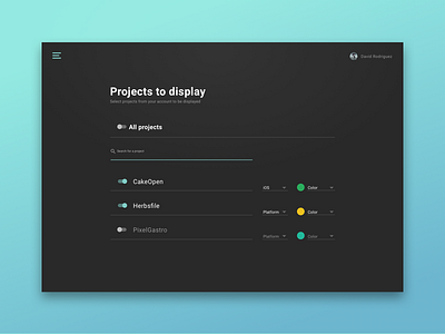 Daily UI #007 - Settings 007 clean dailyui dark dashboard dropdown minimal settings page toggle website