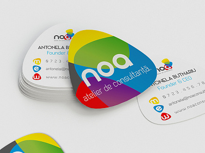 noa - die cut business cards business cards consultant cut die noa