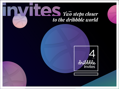 Dribbble Invites dribbble freebie galaxy invites shots steps ticket world