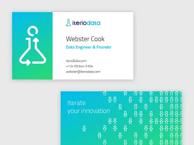 IterioData - business cards branding business cards data experiments iteration laboratory line lipiarz print rounded