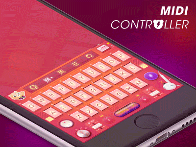 MIDI CONTROLLER animation baidu candy gif keyboard ui