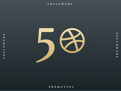 50 Followers 50 celebrate dark designer dribbble followers happy thanks ui design