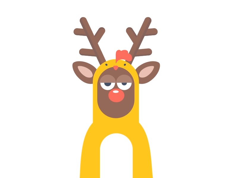 Merry Christmas! animal artua character christmas deer game design holiday illustration rudolph