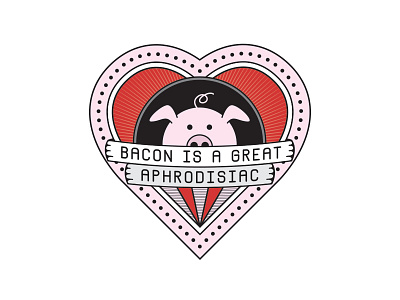 Ace of Hearts - Bacon Playing Cards ace bacon heart love pig piggy playing cards type typography