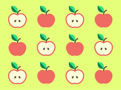 Apples apples illustration minimal pattern simple