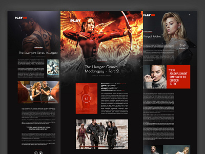 Play.BD - Movie Magazine Website films interviews magazine movie news reviews ui design web design website website design