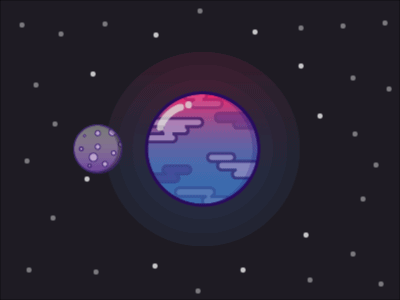 Orbit design gif gradients illustration