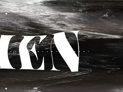 Series Concept WIP abstract black and white distortion dotted lines san serif static