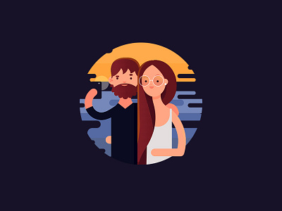 Selfie app flat illustration